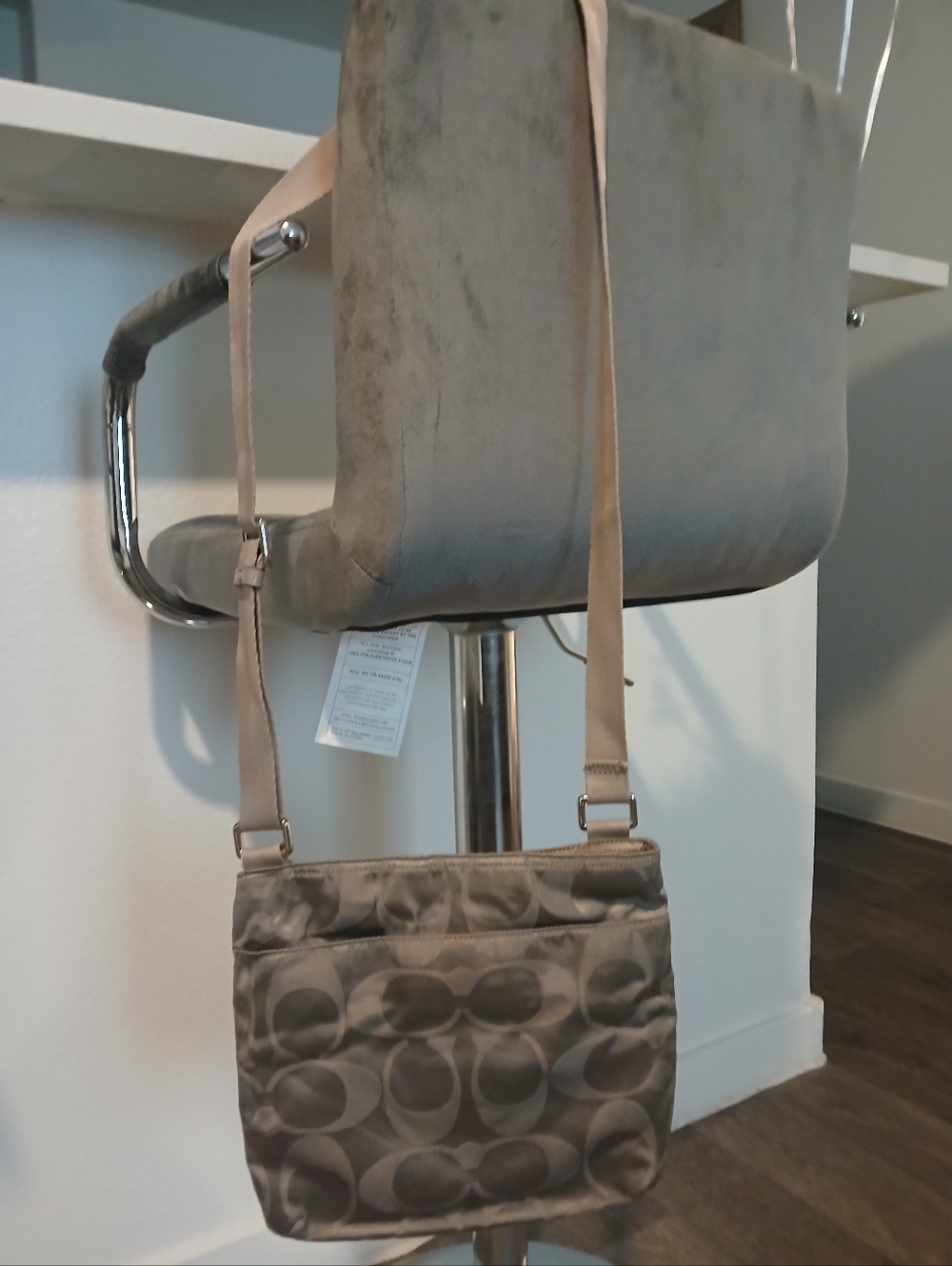 Coach Taupe Crossbody Shoulder Bag  Lightweight Everyday Carry - Picture 2 of 10